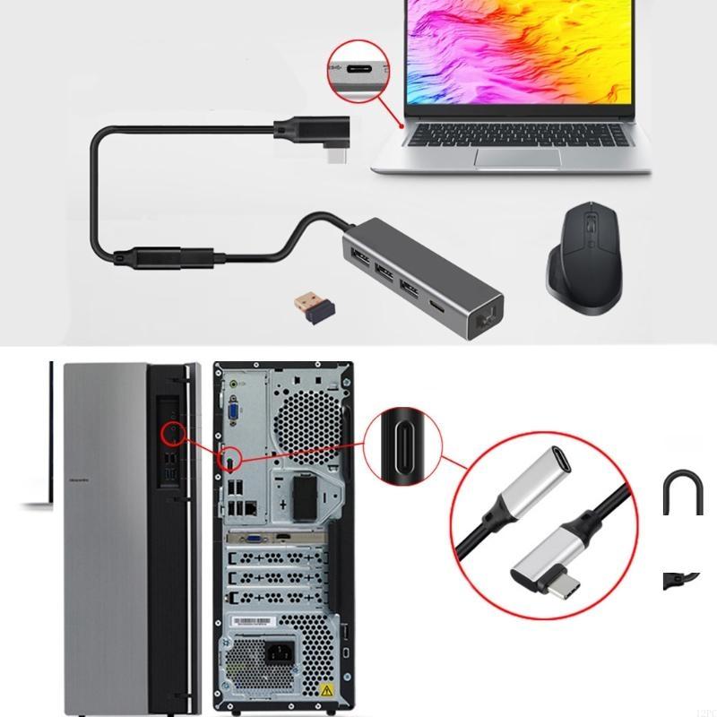12-st extension Cable Type-c mannelijk naar vrouwelijke USB-connectorverlengingssnoer voor pc