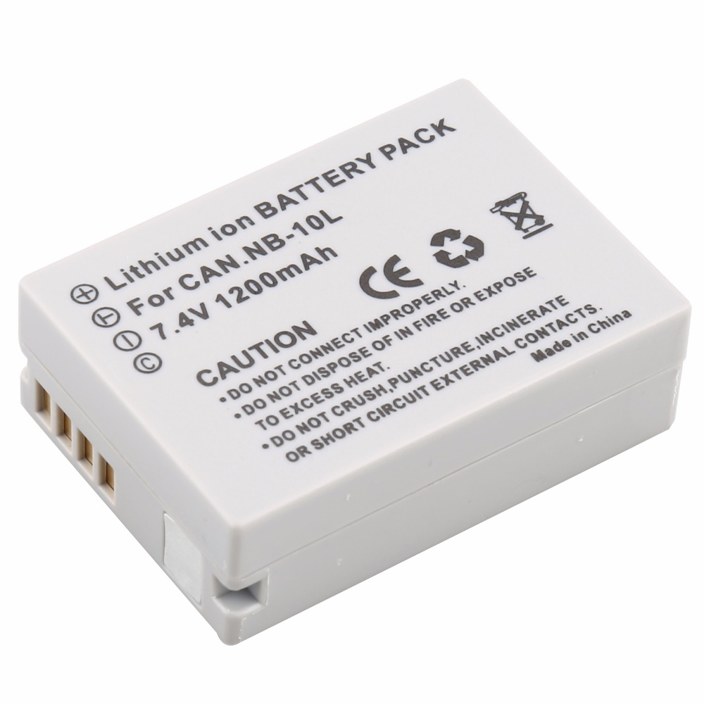 2 st probty 1200 mah nb -10l nb 10l nb10l batteri för canon powershot  g15 g16 g1x g3x sx40 sx40hs sx50 sx60 hs digitalkamera