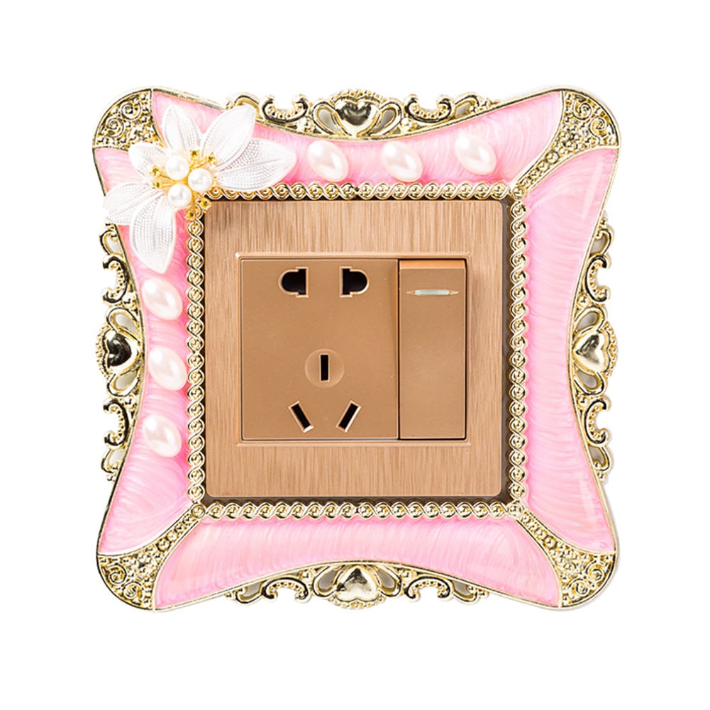 8.6*8.6cm Plastic Switch Sticker Square Switch Cover Wall Light Sockets Stickers DIY Wall Decor Switch Sleeve Home Decor