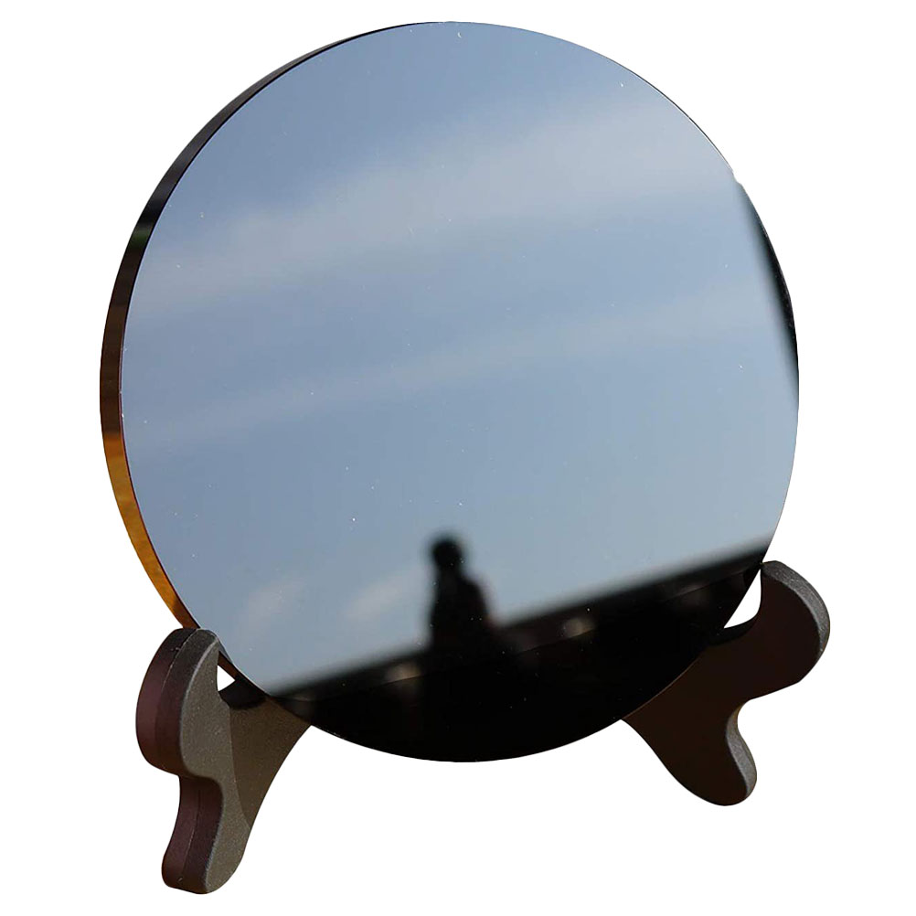 Home Decor Zwart Obsidiaan Spiegel Cirkel Decoreren Decoraties Meditatie Voor Kamer Modern Decoreren