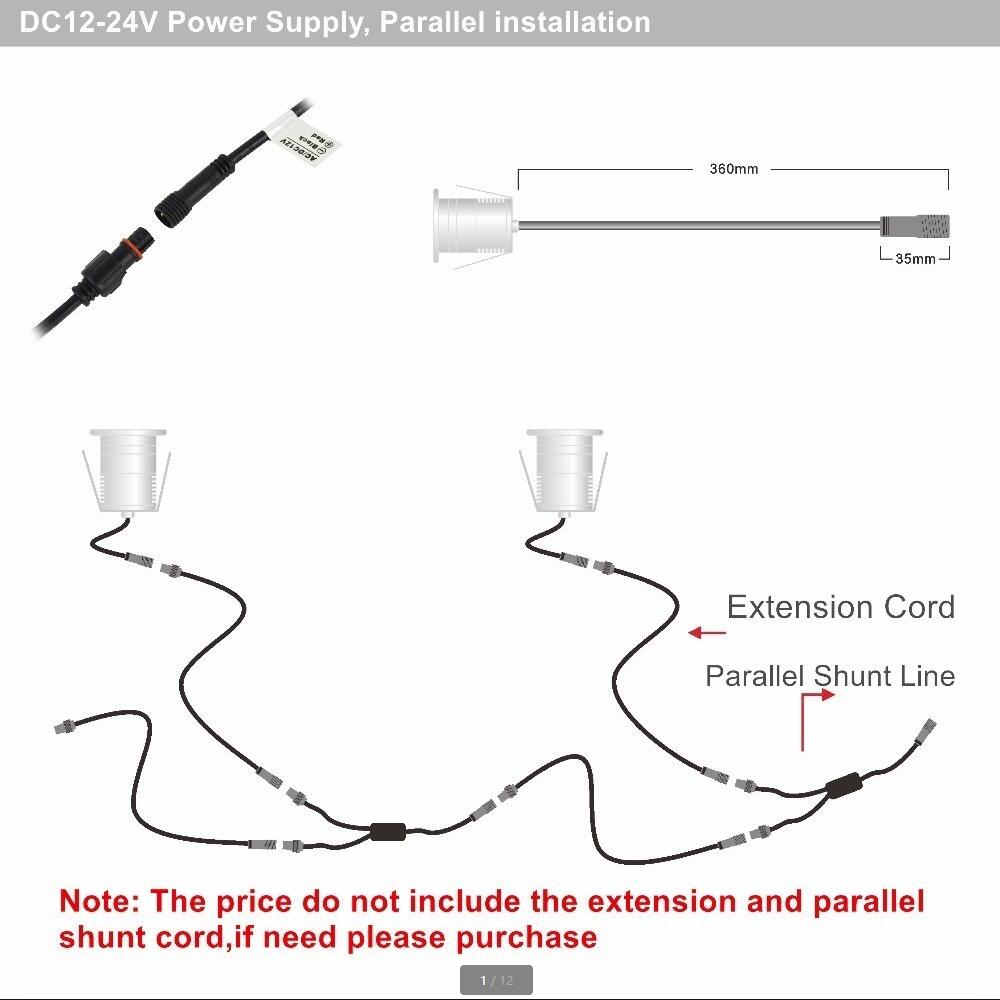 LED Landscape Lighting 1W 3W Led Paver Light Mini LED Undergroun Light DC12V 24V Buried Inground Lamps for Floor Deck Stairs