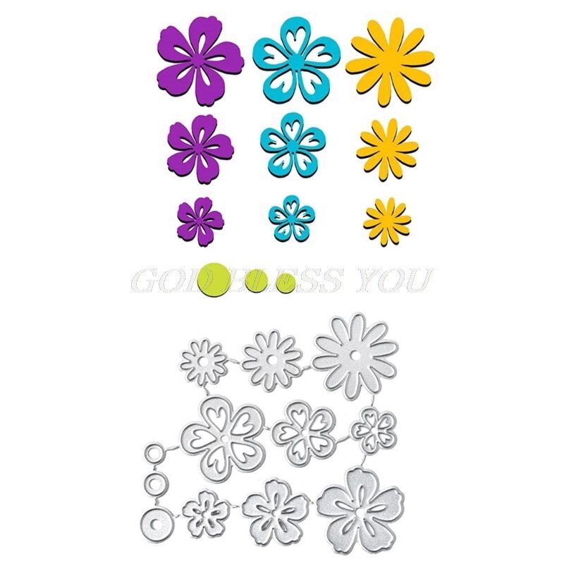 mini Fiori di Metallo di Taglio Muore stampino Scrapbooking FAI DA TE album di Bollo Carta di Carta