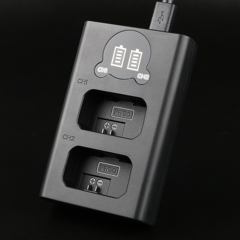 NP-FW50 NP FW50 Dual USB Charger for Sony Alpha 7R SLT-A33 NEX-6 A7 A7S II SLT-A35 NEX-5T NEX-7 DSC-RX10 II ILCE-QX1