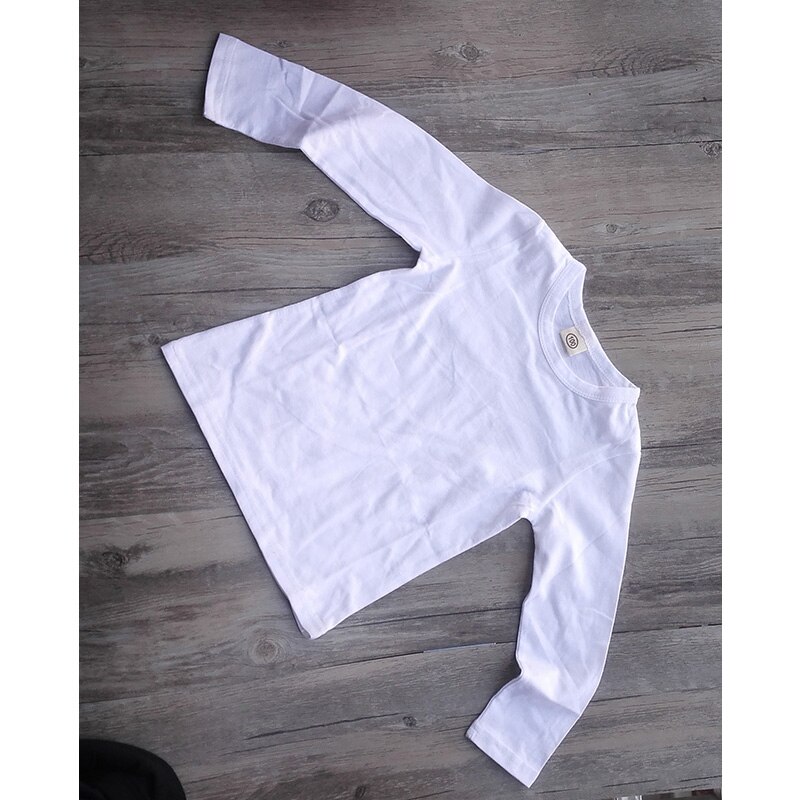 coton filles hauts enfants printemps automne vêtements enfants t-shirts pour bébé garçons à manches longues t-shirts solide noir blanc