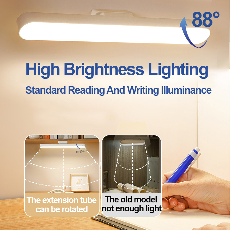 Tafellamp Led Light Bureaulamp Lezen Studie Kantoor Slaapkamer Night Lamp Oplaadbare Traploos Dimmen Nachtkastje Lamp