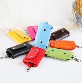 PU leather wallet leather car key cases multicolor