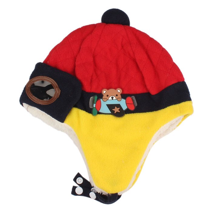 Baby Jongens Winter Warm Cap Hat Beanie Pilot Haak Oorklep Hoeden baby zachte Katoenen cap kerstcadeaus laagste prijs: Red