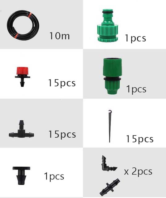 30m Automatic Micro Drip Irrigation System Garden Irrigation Spray Self Watering Kits with Adjustable Dripper: 10M watering