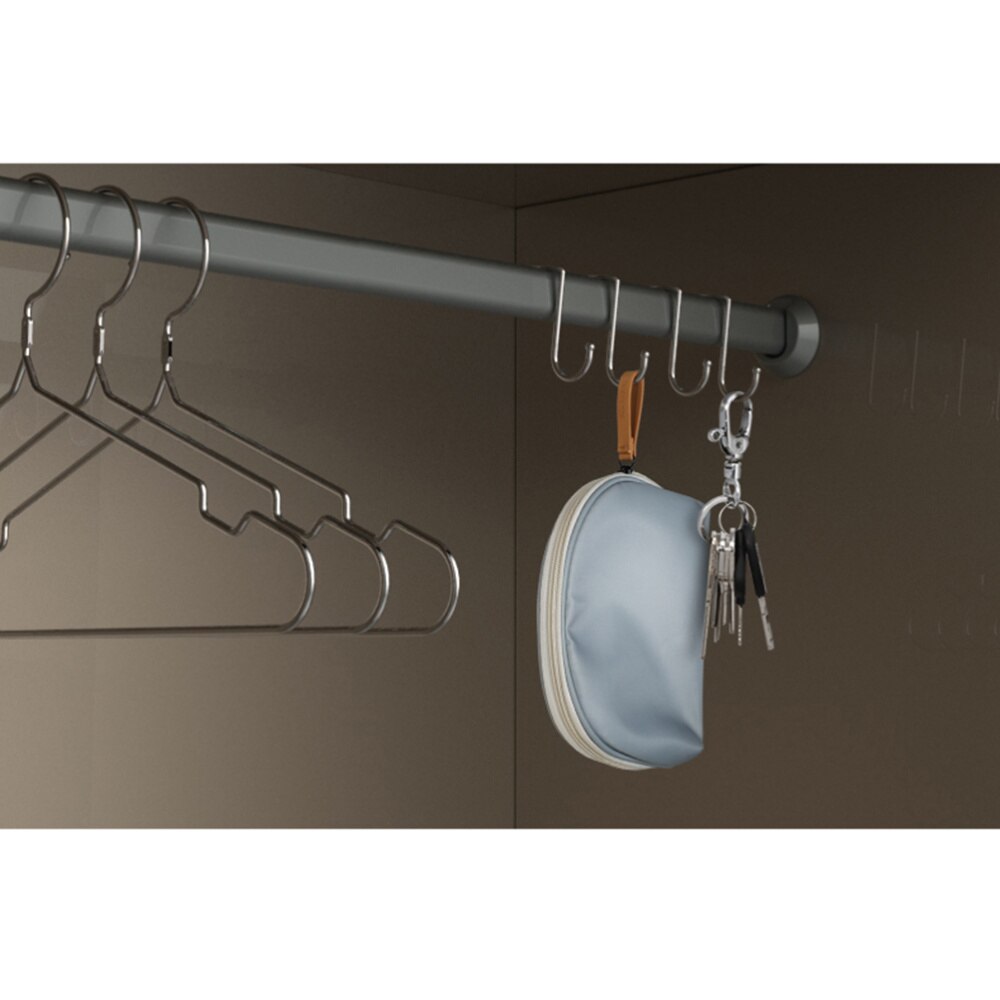 2 Pack Over Cabinet Door Double Hooks Strong Stainless Steel Multiple Use Shaped Hanging Over The Door Hooks Use for Kitchen C