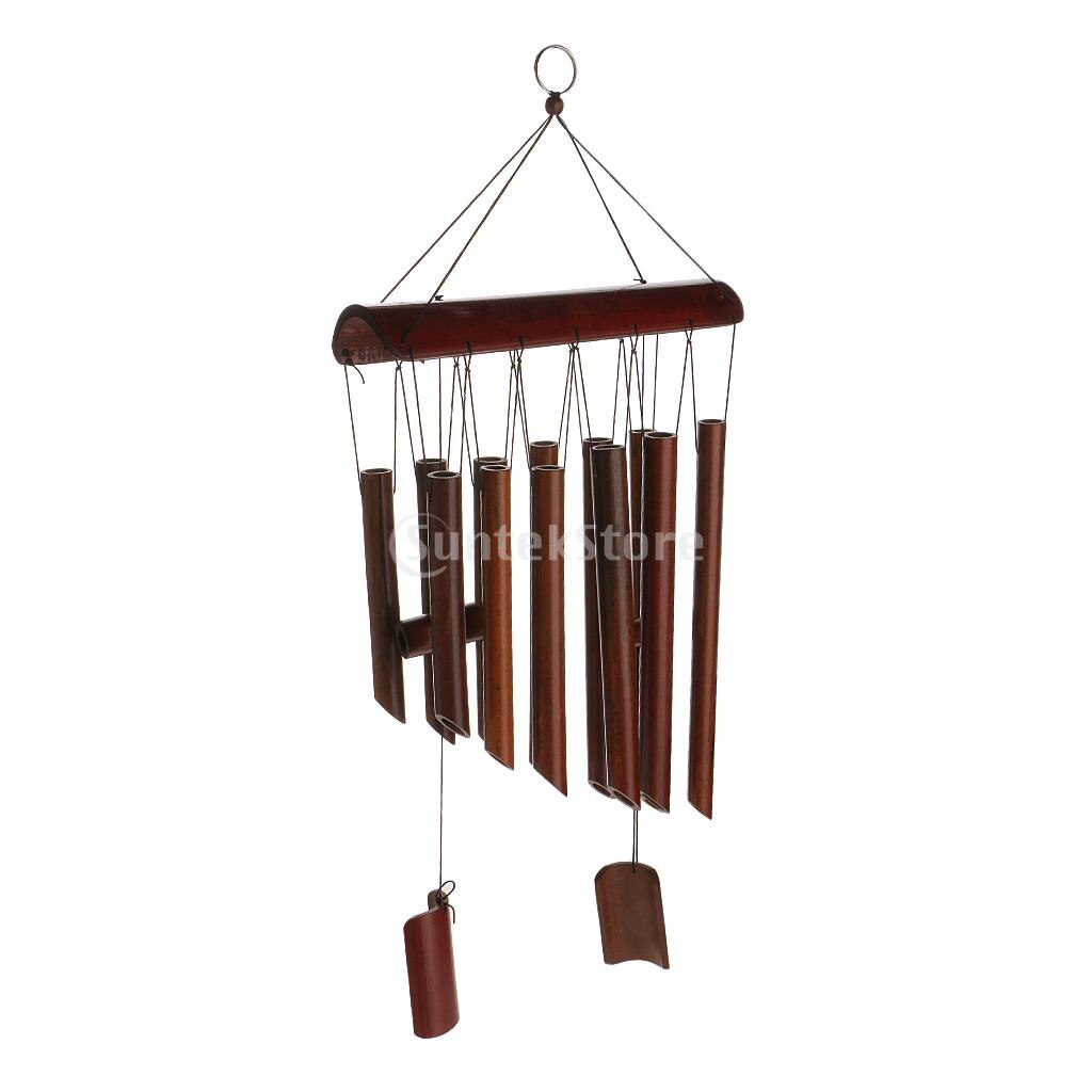 MagiDeal Große Bambus Windspiele Handy, Mobiltelefon Windchime Kirche Glocke Hängen Dekoration Wohnkultur Handwerk Feng Shui Ornament