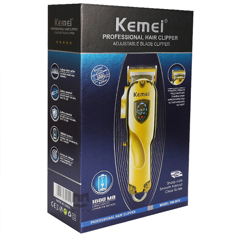 Kemel LED Kamei Adjustable Trimmer Bart Kmei Barttrimmer Kemey Digital Hair Trimmer Keimei All-metal Kimei Gold Cut
