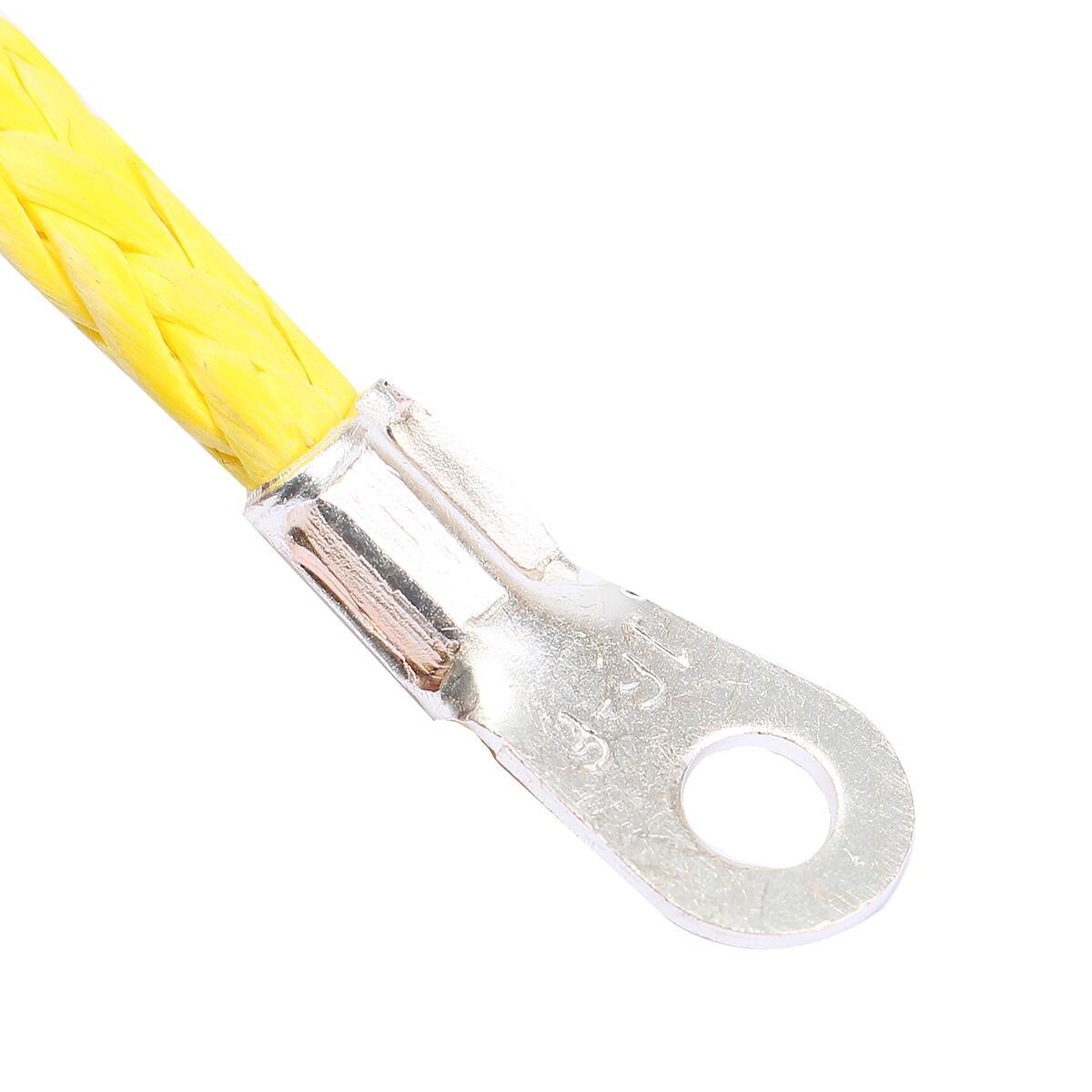 15m 5500lbs Winch Rope String Line Cable with Sheath Gray Synthetic Towing Rope Car Wash Maintenance String for ATV UTV Off-Road