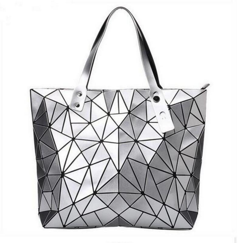sac a main Bao Tassen Voor Vrouwen Fashoin Top-Handvat Tassen Hologram Schoudertas Tote Kleine Keten crossbody Tassen bolso mujer: silver