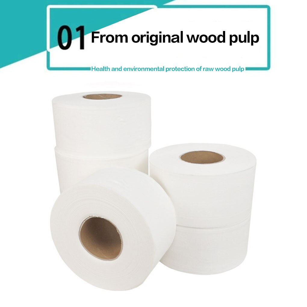 Raw Wood Pulp 4-ply Embossed Texture Toilet Paper Home Office Restaurant Bathroom Paper Tissue Towel