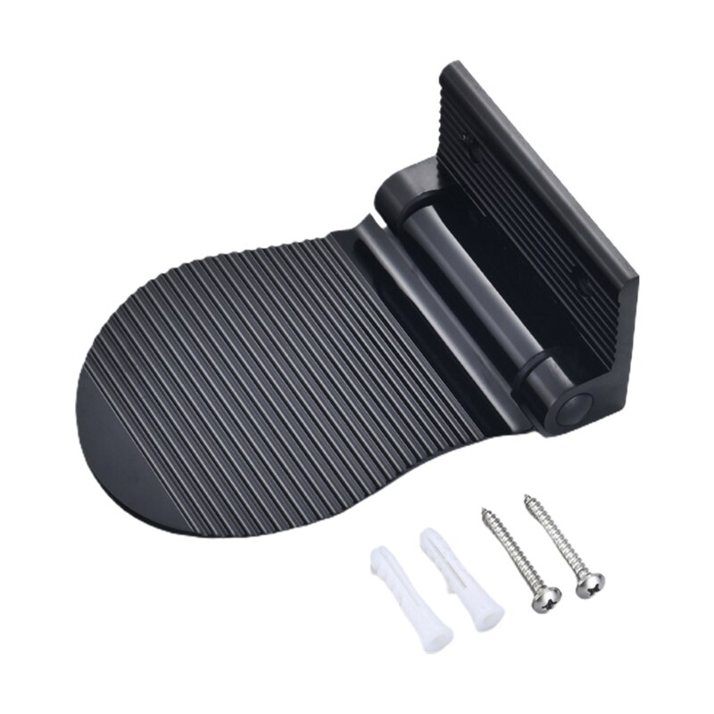 Multipurpose Badkamer Pedaal Douche Muur Gemonteerde Anti-Slip Aluminium Veiligheid F3MB: Black