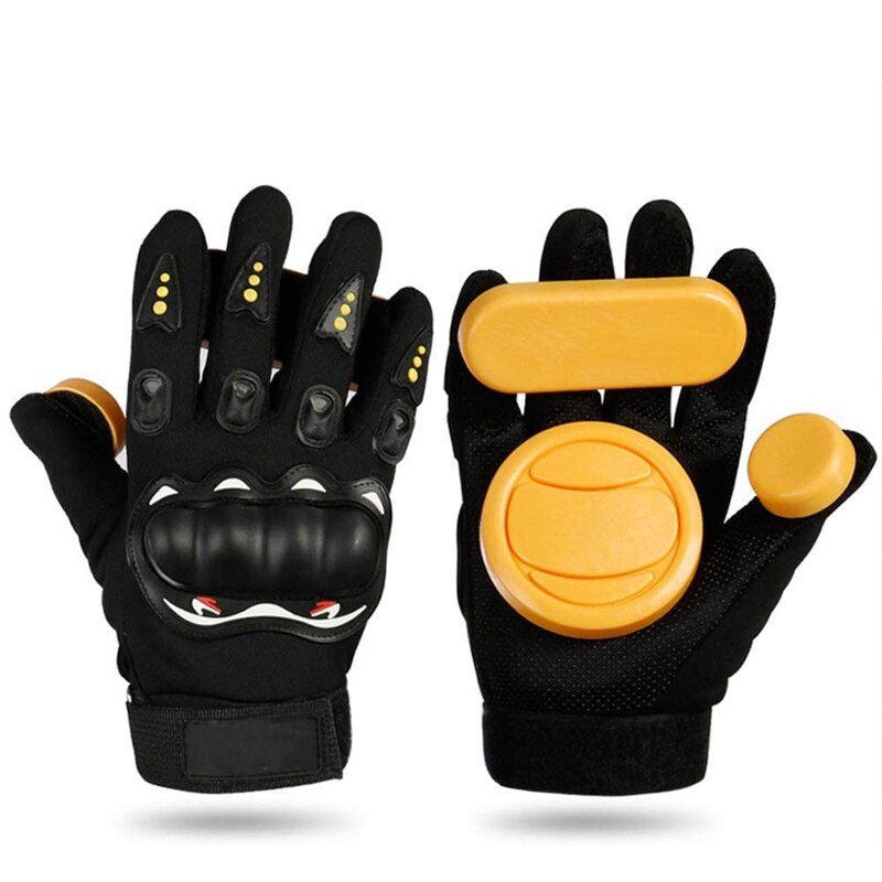 Diy longboard slide handschoenen skateboard handschoenen schuimbeschermer downhill longboard skate handschoenen met slider puck