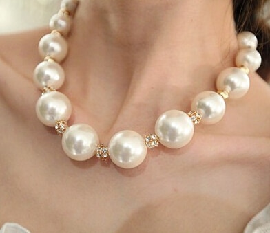 VIVILADY Jewelry Sets Imitation Pearl Crystal Necklace Earrings 2pcs/set Women Bijoux Accessory Party