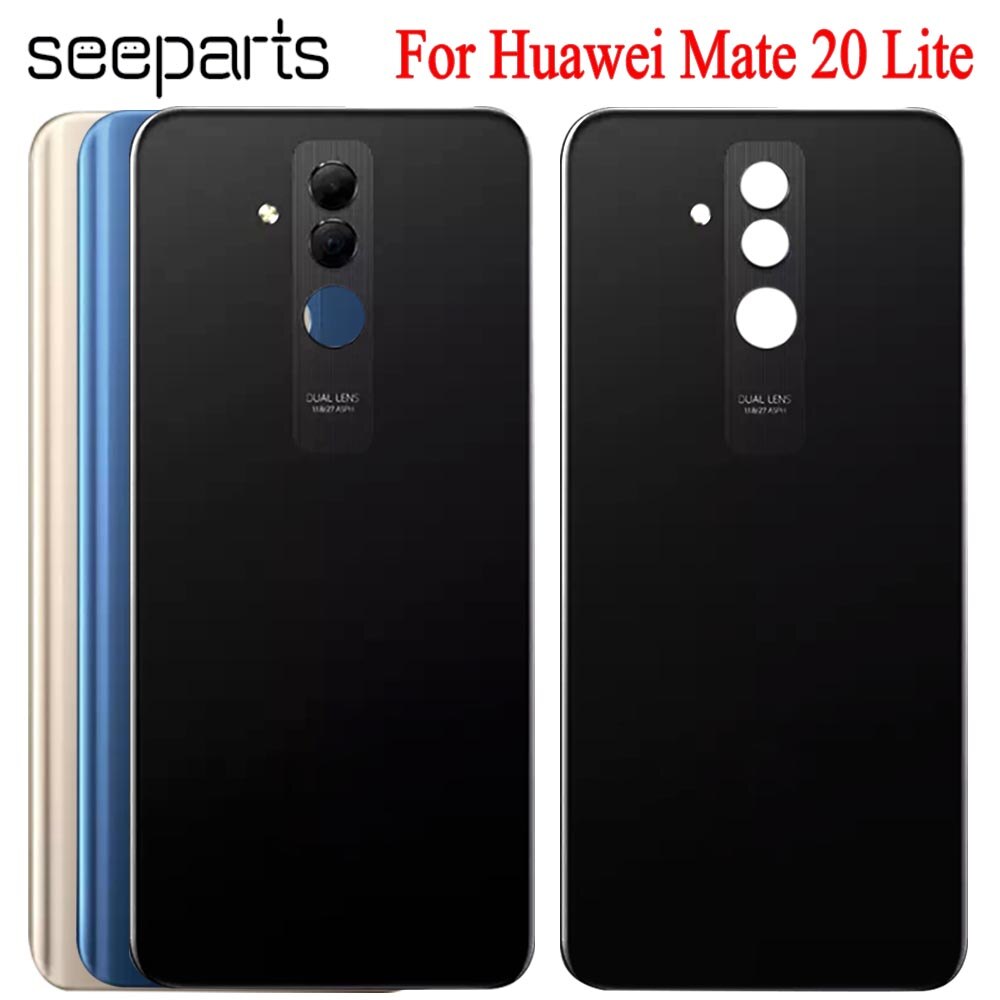 Voor Huawei Mate 20 Lite Batterij Cover Achterdeur Behuizing Case Voor Huawei Mate 20 Lite Batterij Cover Met camera Glas Lens
