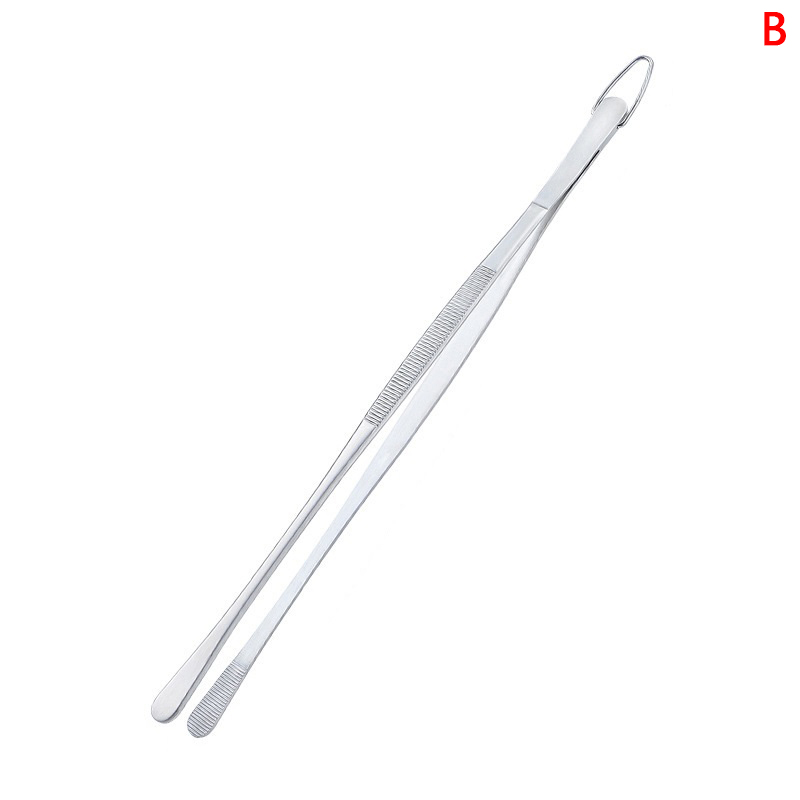 1pc 12 Zoll Küchen pinzette Edelstahl kochen extra lange Pinzette feine Pinzette Zange für Grill kochen Bartending-Werkzeuge: Licht Grün