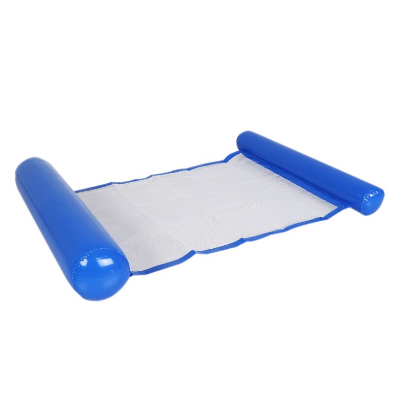 Letto gonfiabile pieghevole del galleggiante dell&#39;acqua della piscina del materasso gonfiabile di estate con le zecche gonfiabili dello stagno dell&#39;amaca dell&#39;acqua del gonfiatore: Blue