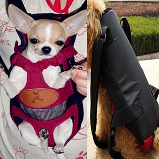 Mochila De Transporte al aire libre para mascotas, bolso de hombro con correa frontal para cachorros, perros y gatos, a la