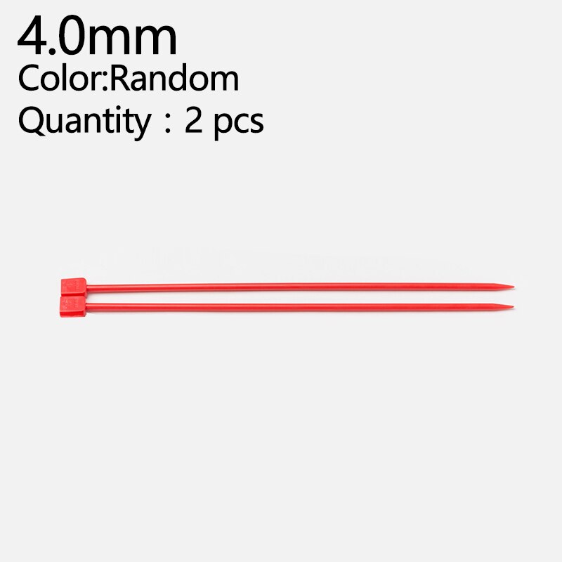 2pcs 25cm Knitting Needles 4.0mm-10.0mm Single Point Yarn Weave Knitting Needles Hook For Scarf Sweater Clothes Tools: 4.0mm