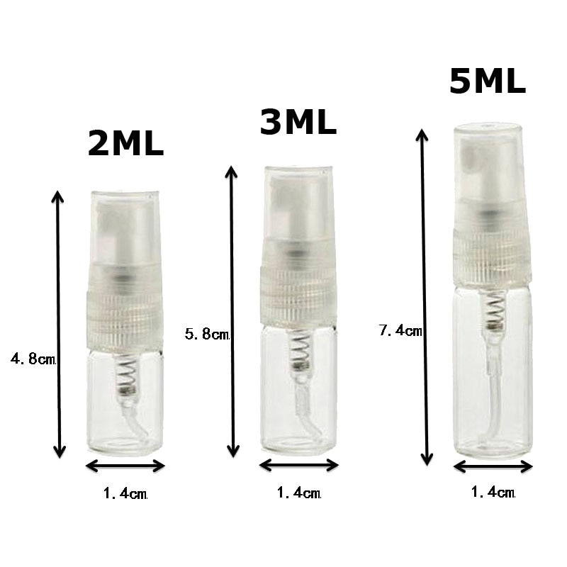 5 stuks 2ml 3ml 5ml mini draagbare glazen spuitfles lege parfumflesjes hervulbare parfumverstuiver reisaccessoires