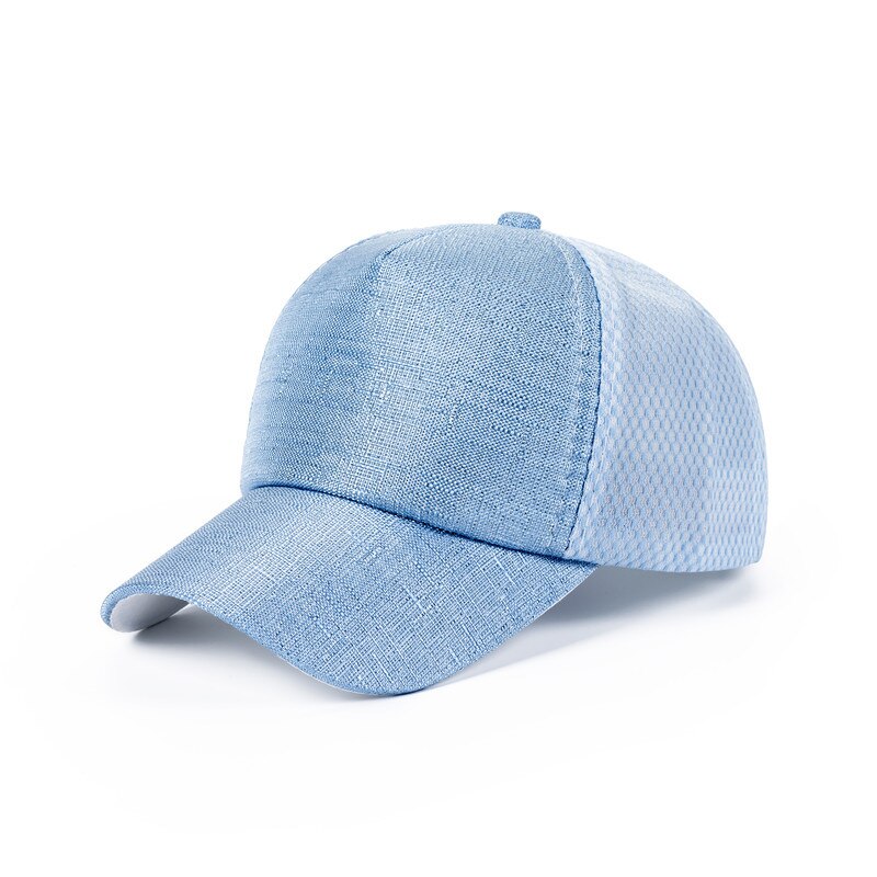 Summer Mesh Baby Baseball Cap Spring Baby Girls Hats Cute Glitter Sequin Kids Cap Cotton Hat Girls Sun Hats for Children: blue