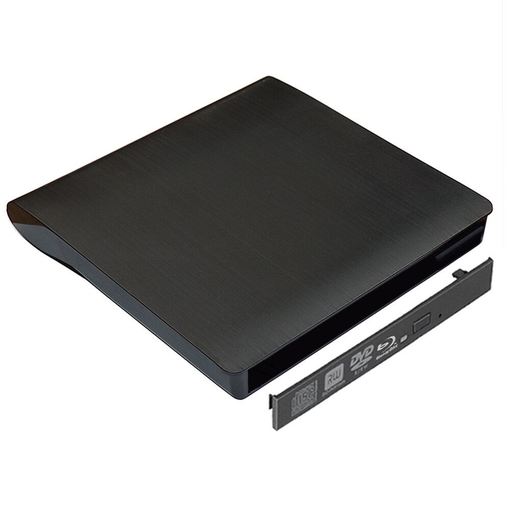 Caja externa Blu-Ray para DVD/CD-ROM, caja externa para ordenador portátil, PC de escritorio, unidad de disco óptico, SATA, color negro, 9,0/9,5mm, USB 3,0: 9.5MM Blu-Ray