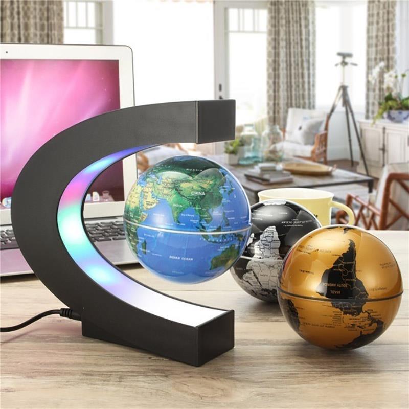 Globe de lévitation magnétique flottant à Led, lampe électronique Anti-gravité de la carte du monde, lampe boule d&#39;instrument , décoration de bureau et de maison