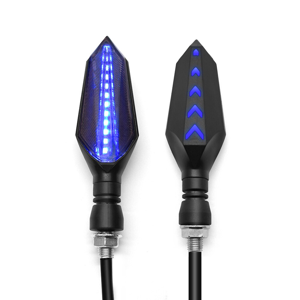 Universele Motorfiets 12V Led Knipperlichten Blinker Voor Achter Verlichting Voor Suzuki Gsf 1250 1200 650 Bandit Gsx 1250 1400 650F: 1 pair Blue-Blue