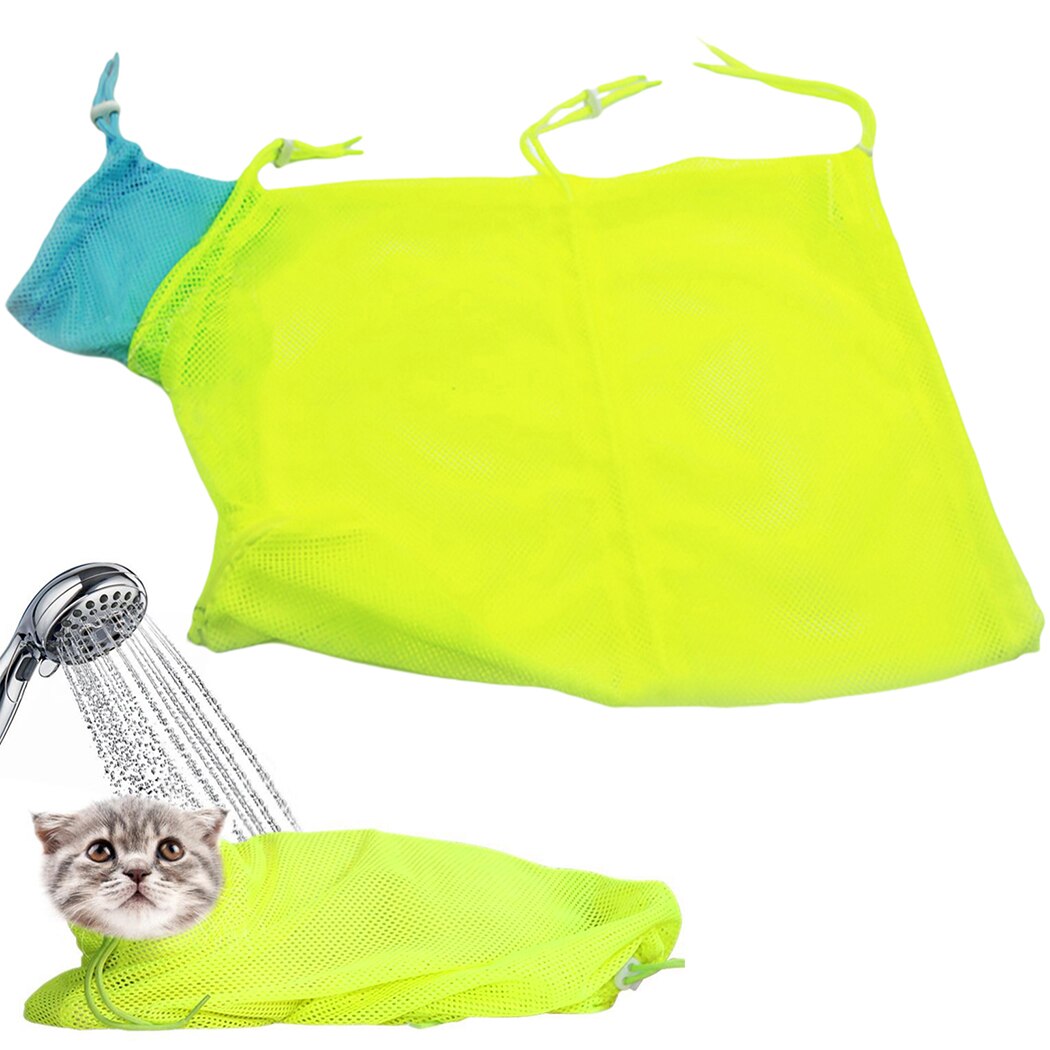 Cat Grooming Bag Cleaning Bathing Restraint Shower Nail Cutting Medicine Cat Pet Washing Products Special Multifunctional Suit: Yellow