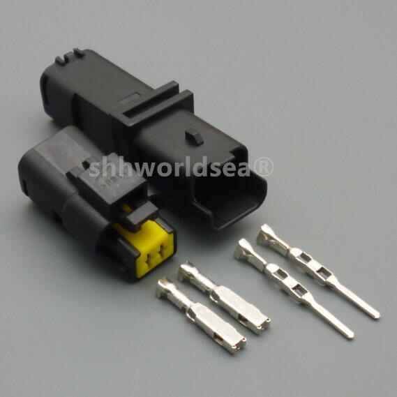 Shhworldsea 1 stücke 1,5mm 2Stift Weiblich männlich Wasser Temperatur Sensor Stecker Drehen Licht FO Lampe Stecker Für Renault Peugeot citroen: 1einstellen männlich weiblich