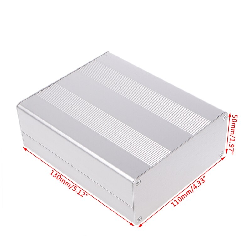 Caja de aluminio Caja de proyectos electrónicos para placa PCB 130x110x50mm
