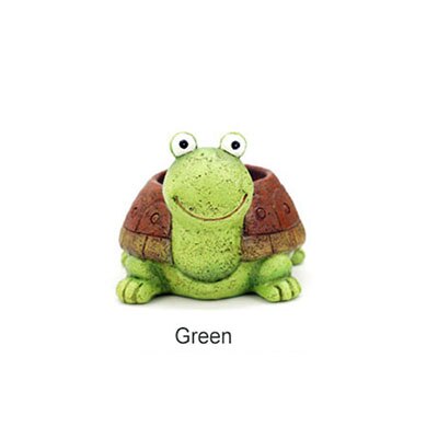 Animal Shaped Cartoon Flower Pot Cute Turtle Vase Pot Home Decoration for Succulent Plants Office Ornament Desktop Animal Vase: Green