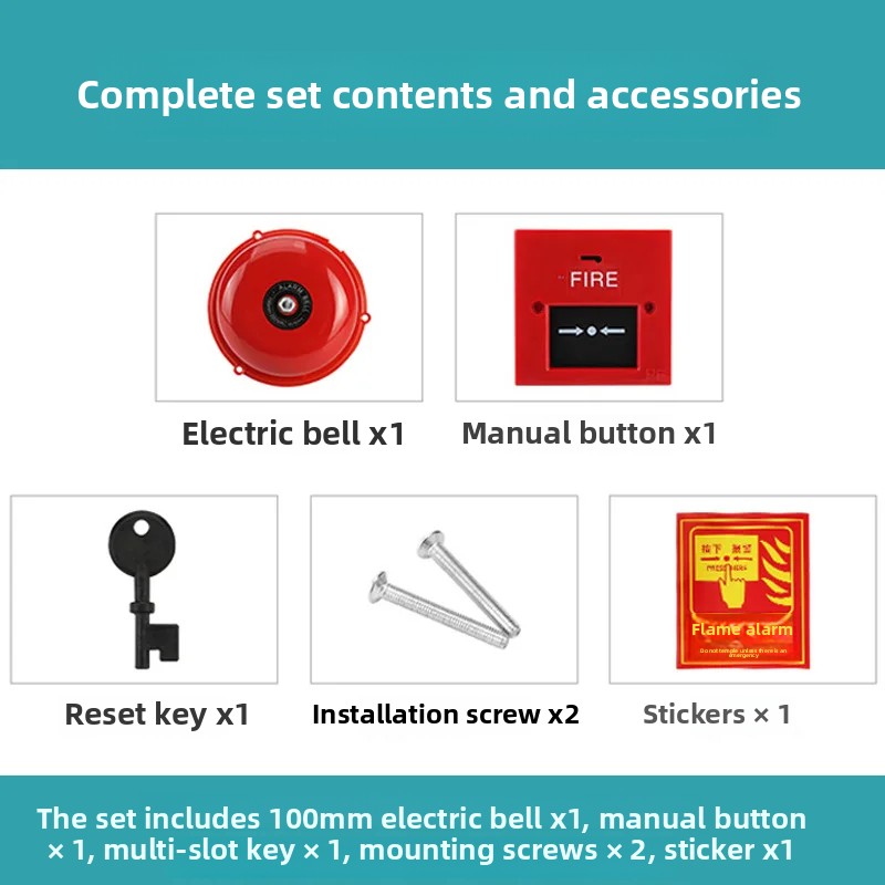 Button Activated 4 Inch Interior School Bell Hotel Bell Ringer Electric Bell Sound Alarm System Safety Protection Kit China