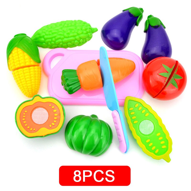 QWZ NUOVI Bambini Da Cucina Giochi Di Imitazione Giocattoli di Taglio Frutta Verdura Cibo In Miniatura Gioco Fare Casa Education Regalo Del Giocattolo Per I Bambini della ragazza: A0802