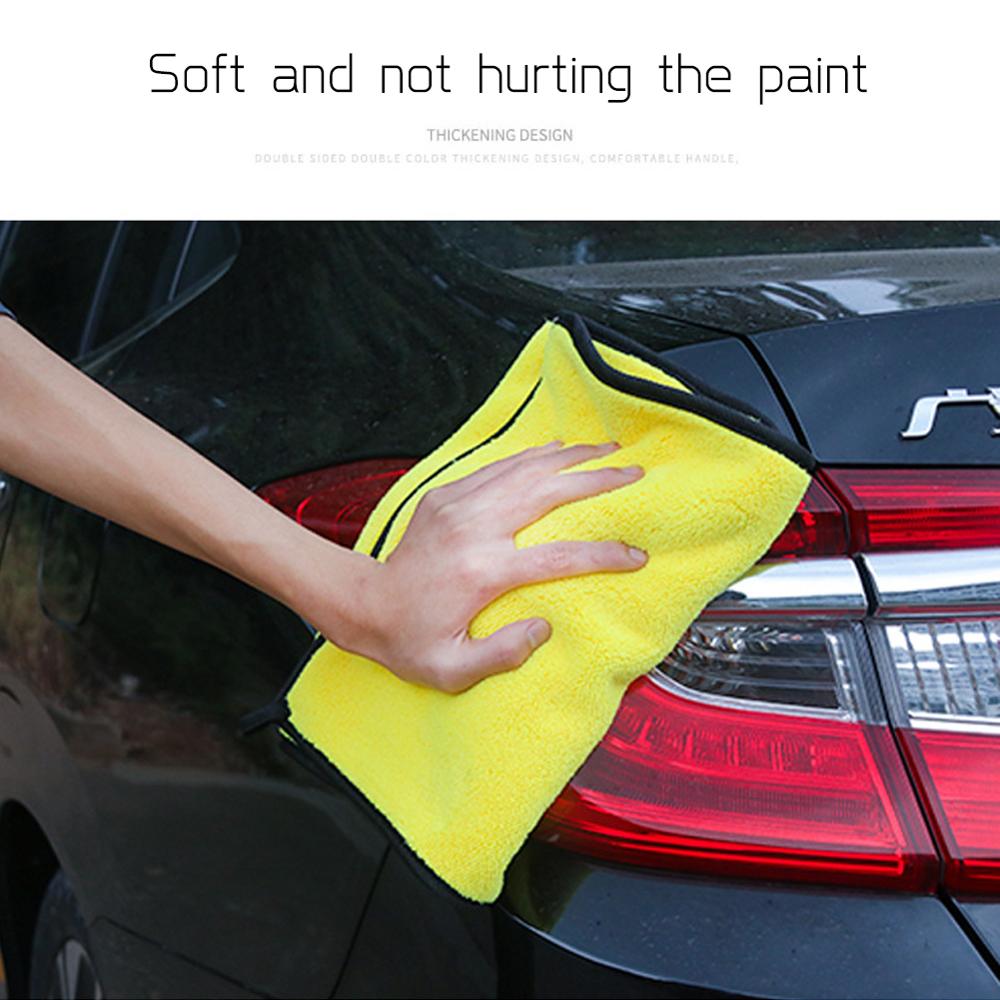 Wasstraat Microfiber Handdoek Pluche Auto Drogen Handdoek Wassen Auto Handdoek Pluche Polyester Fiber Car Cleaning Doek Sponzen Doeken Borstels