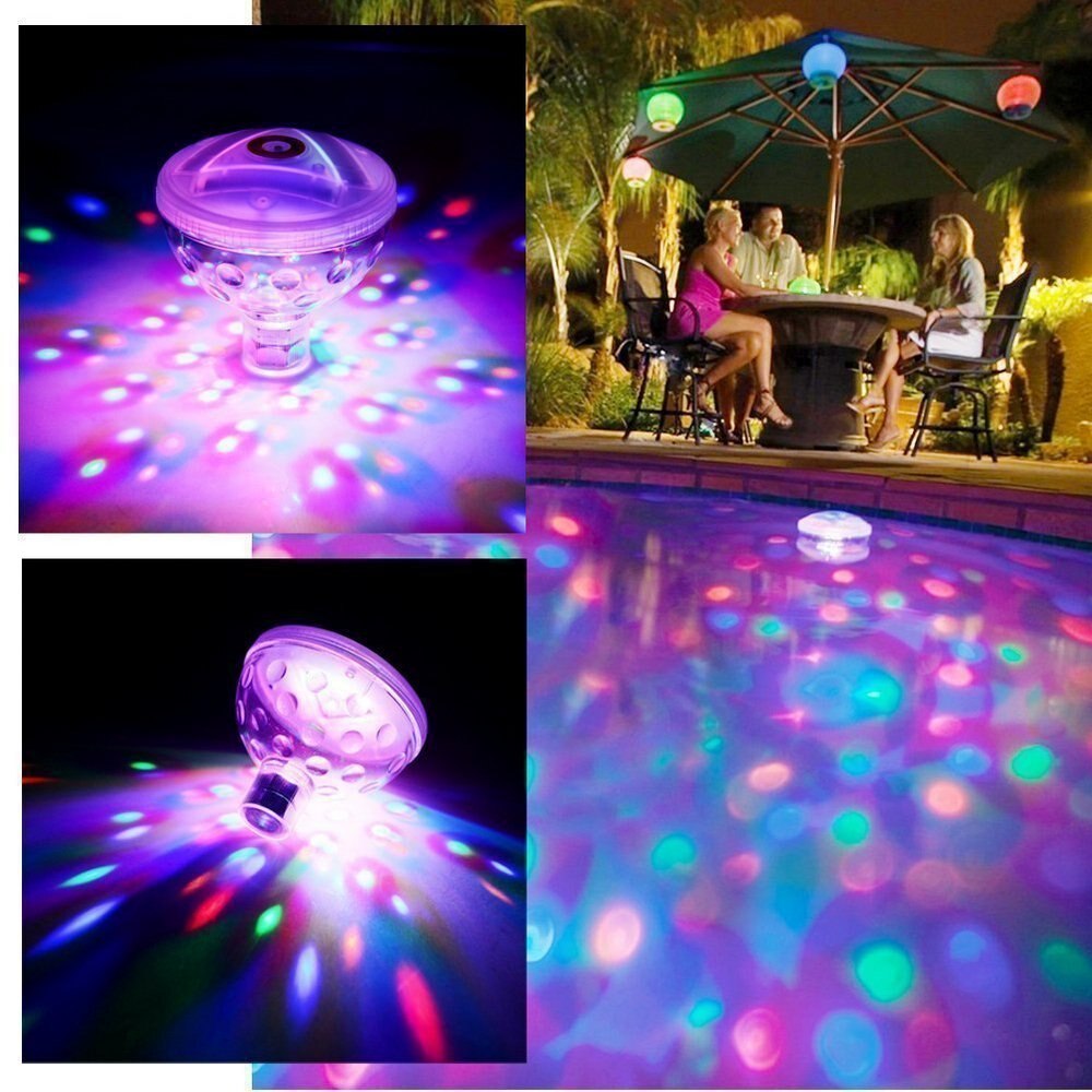 Onderwater Fontein Licht Aangedreven Disco Spa Bad Light Float Lamp Led Licht Kinderen Zwembad Decoratie Verlichting