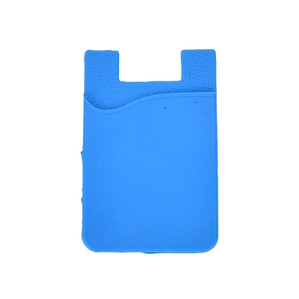 Mobile Phone Back Cards Holder Wallet Credit ID Card Pocket: Sky Blue