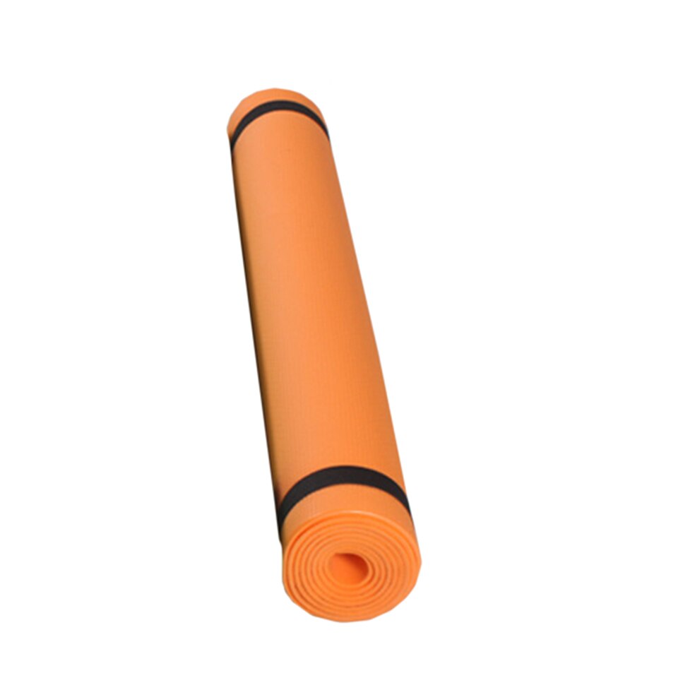 Gobygo 1 st yogamatta storlek 173 x 60 x 0.4cm halkfri bantning träning fitness gymnastik matta kroppsbyggnad esterilla pilates: Orange