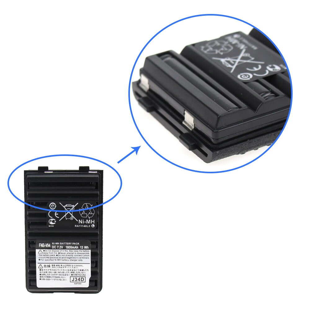 2X FNB-V94 7,2 V 1800mAh Ni-mh-akku Ersatz Batterie für Zwei Weg Radio Yaesu Vertex VX-410 VX-420 VX-420A VX-160 FT-60R FT-270