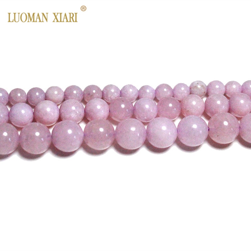 Fijne Aaa Natuurlijke Kunzite Ronde Natuurlijke Edelsteen Kralen Voor Sieraden Maken Diy Armband Ketting 6/8/10 Mm Strand 15''