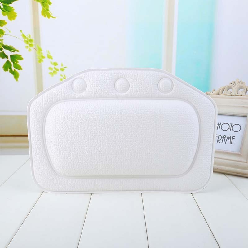 Bathtub Pillow Cushion SPA Bath Pillow Home Bathtub PVC Neck Bathtub Cushion Soft Headrest Suction Cup Pillow Accessories