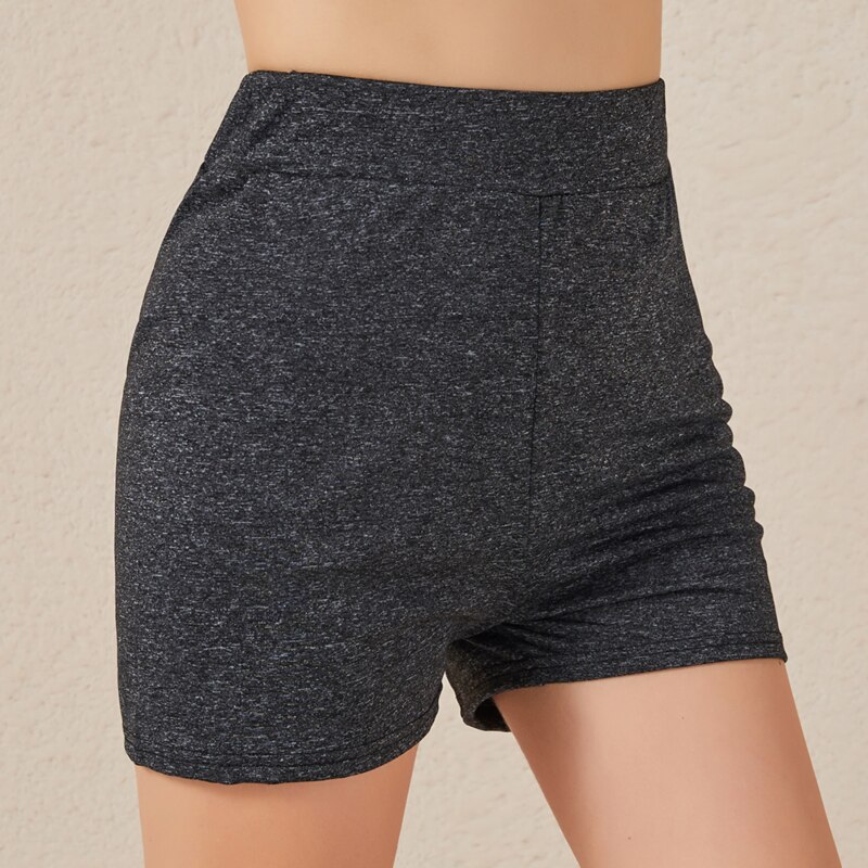 High Waist Women Shorts Fitness Sports Shorts Summer Jogging Female Casual Skinny Soft Elastic Stretch Solid Black Biker Shorts