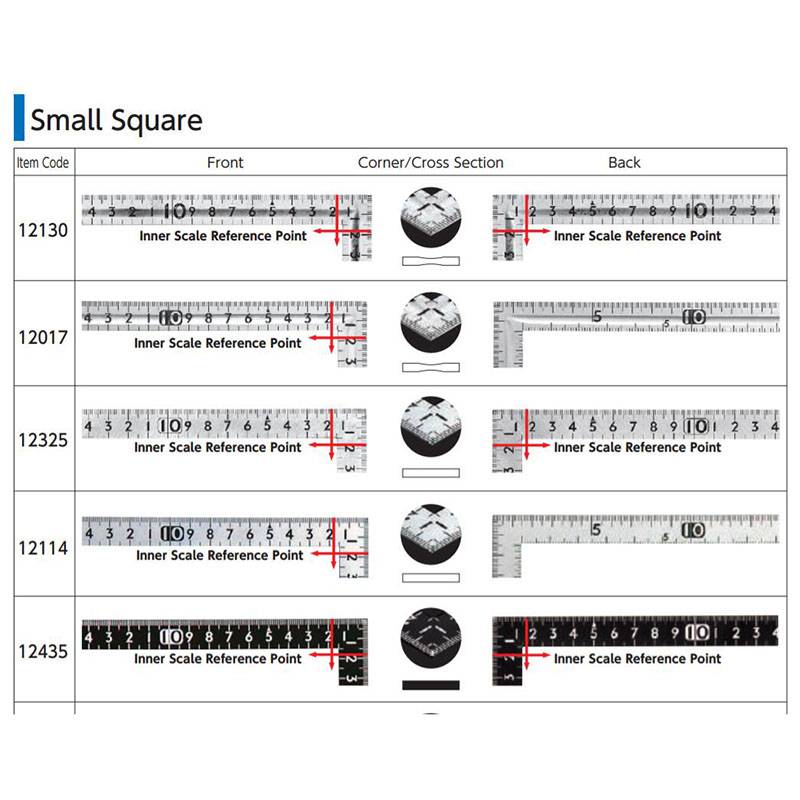 SHINWA Penguin Square Ruler 90 degree Stainless Steel Turn ruler Thickened High Precision Multi-function Ruler