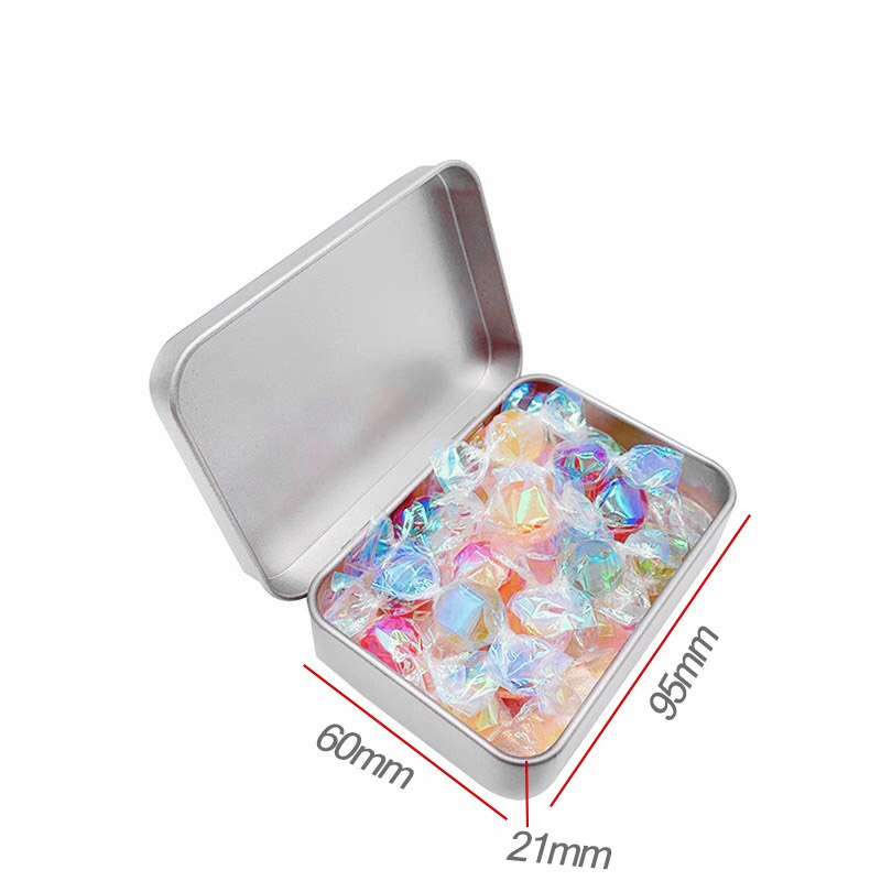 1Pcs 51*10*26mm Mini Iron Box Slide Cover Storage Box Wedding Jewelry Pill Cases Portable Tin Boxes Container Home Storage: D