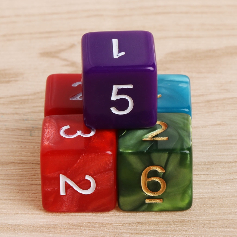20 pcs 15mm Multicolor Acryl Cube Dice Kralen Zes Zijden Draagbare Tafel Games Speelgoed