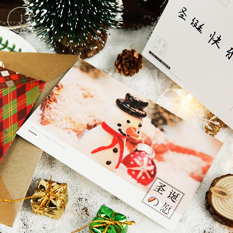 30sheets「White Wish」Series Message Greeting Card Year Cards Postcard Bookmarks Aesthetes Stationery