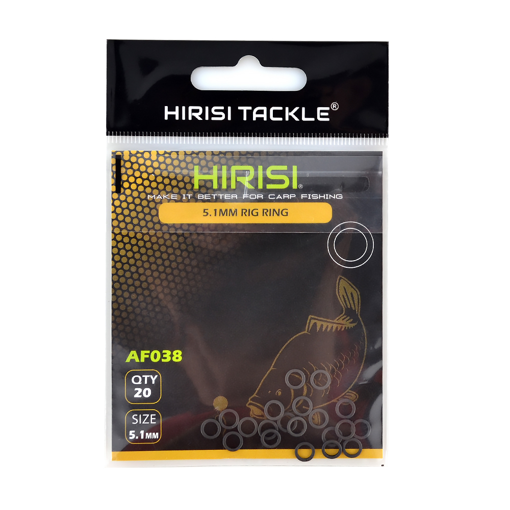 60-delige karpervissen ronde rig-ringen voor haaklink O-ringen 2,0 mm 3,1 mm 3,7 mm 4,4 mm 5,1 mm